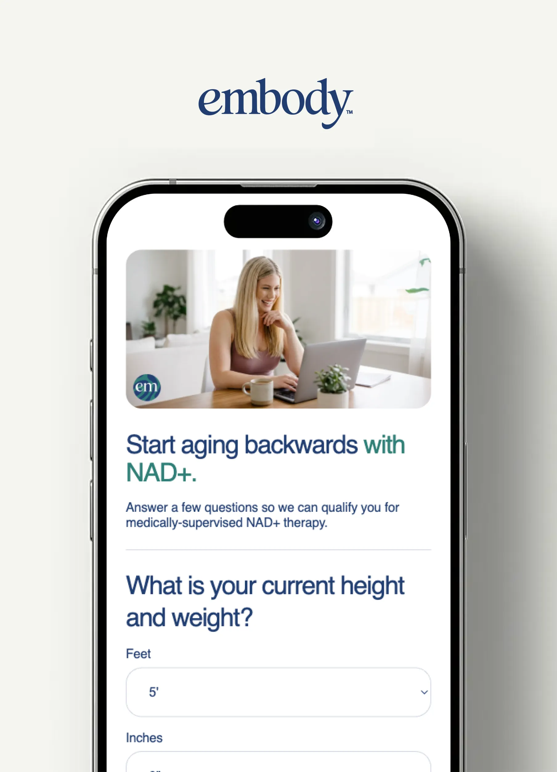 Phone with app screen